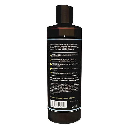 Barrel and Oak - Cleansing Charcoal Shampoo, Clarifying Shampoo, Hair Care for Men, Deep Cleans & Purifies, Hydrates & Soothes Dry Scalp, Essential Oil-Based Scent, Vegan (Mint & Eucalyptus, 16 oz)-VivaGrace Women