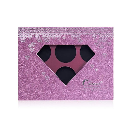 Medium-Sized Magnetic Makeup Palette with Diamond-Shaped Transparent Window-VivaGrace Women