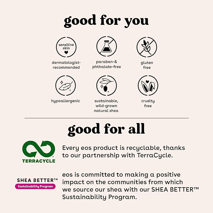 eos 100% Natural Lip Balm- Coconut Milk, All-Day Moisture, Made for Sensitive Skin, Lip Care Products, 0.25 oz-VivaGrace Women