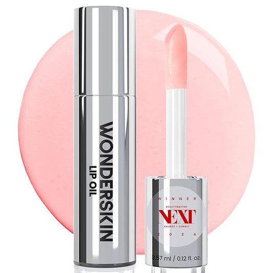 Wonderskin Lip Oil Rehab Serum - Tinted Lip Oil, Hydrating, Moisturizing, and Non-Sticky Coral Pink Tint Serum for Dry Lips (Lover)-VivaGrace Women