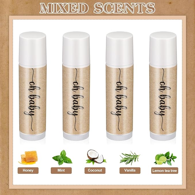 80 Pcs Lip Balm Bulk Baby Shower Favors Lip Balm Favors Baby Shower Guest Gifts for Women Children Men Girl Kids Gender Reveal Birthday Favors Gift Basket-VivaGrace Women