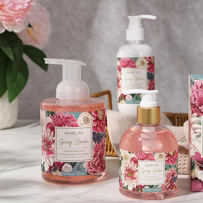 Liquid Hand Soap with Gift Box - Spring Garden - 260ml/ 8.7 fl.oz