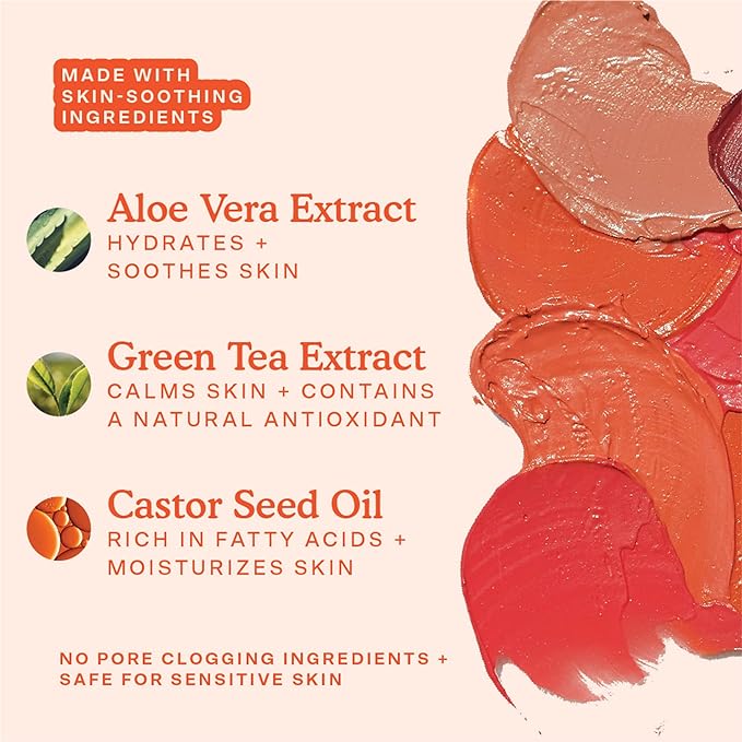 Tower 28 Beauty BeachPlease Cream Blush for Cheeks and Lips - Multi-Purpose Lip and Cheek Tint in Sun-Kissed Peach Blush - for Sensitive Skin – Color RUSH HOUR, Luminous Finish-VivaGrace Women