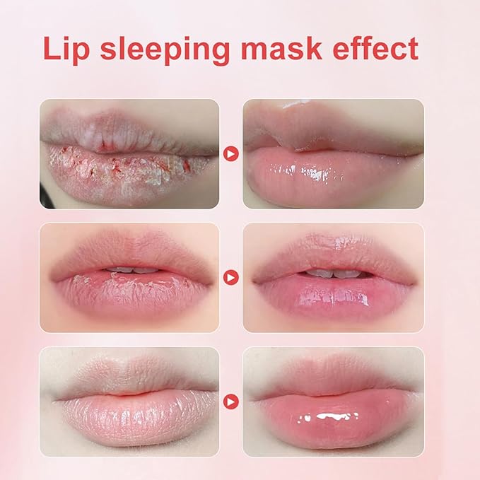 Bee Lip Balm Honey Pot, Apple Lime Sleeping Lip Mask Overnight Hydrating Dry and Crack Lip Exfoliator Scrubs Propolis Lip Balm (Apple Lime)-VivaGrace Women