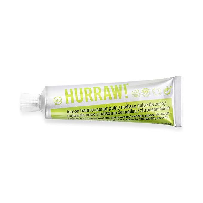Hurraw! Balmtoo Squeezable Balm, Lemon Balm Coconut Pulp: Ultra-moisturizing. Anywhere application. Body, face, lips, neck, fingers, toes. 1 tube = 7 sticks of lip balm. Natural, Organic. Made in USA-VivaGrace Women