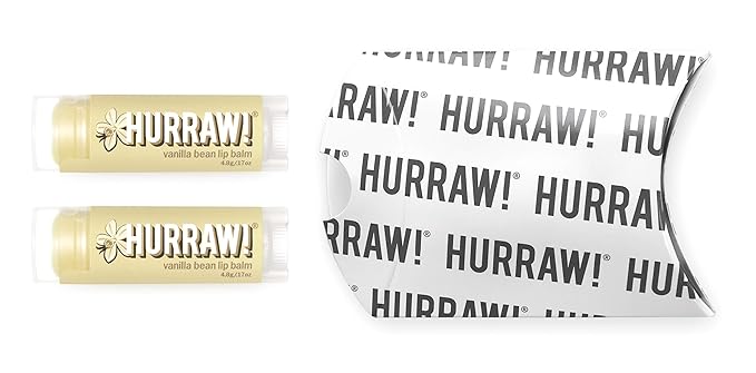 Hurraw! Vanilla Bean Lip Balm, 2 Pack: Organic, Certified Vegan, Cruelty and Gluten Free. Non-GMO, 100% Natural Ingredients. Bee, Shea, Soy and Palm Free. Made in USA-VivaGrace Women