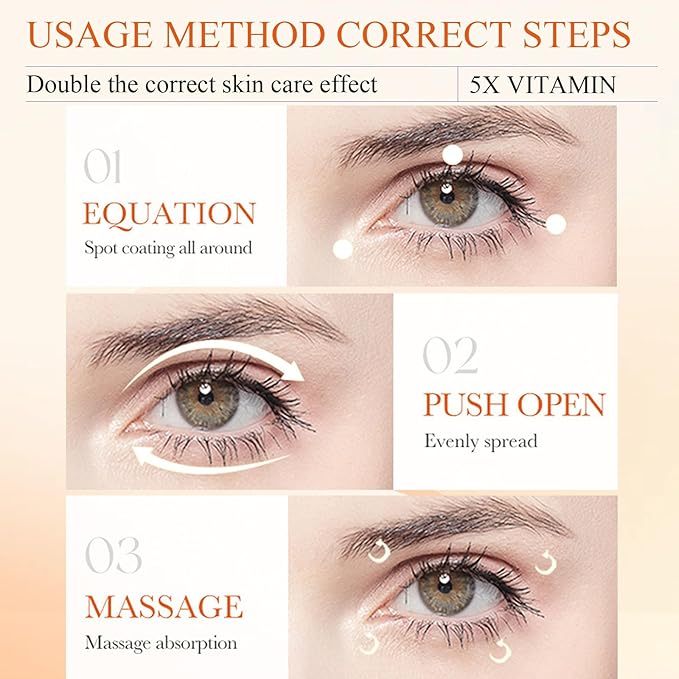 Eye Cream For Dark Circles, Vitamin C Eye Cream For Dark Circles, Puffiness and Bag, Anti Aging Eye Cream Firming Skin, Reduces Fine Lines, Moisturizing Eye Cream for Dry Skin around Eyes-VivaGrace Women