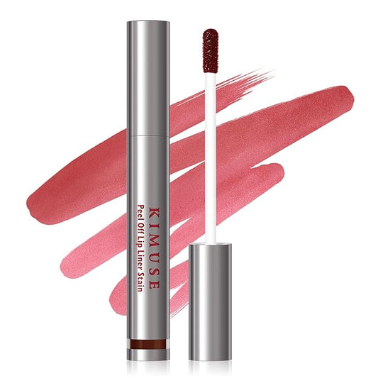 KIMUSE Peel Off Lip Liner Stain, Long Lasting Lip Tint Stain Peel Off, Waterproof, Transfer-Proof, Highly Pigmented Color Peel Off Lip Stain Liner, Matte Finish-VivaGrace Women