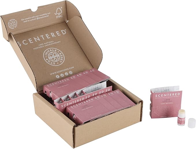 Scentered Party Favors for Wedding, Anniversary, Birthday - 30 x Mini Aromatherapy Inhaler Balm Sticks - Love: Enchanting Essential Oils Blend - Adult Party Favors for Women & Men-VivaGrace Women