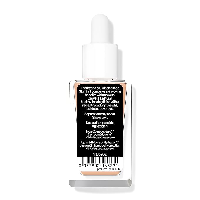wet n wild Bare Focus Skin Tint, 5% Niacinamide Enriched, Buildable Sheer Lightweight Coverage, Natural Radiant Finish, Hyaluronic & Vitamin Hydration Boost, Cruelty-Free & Vegan - Light-VivaGrace Women