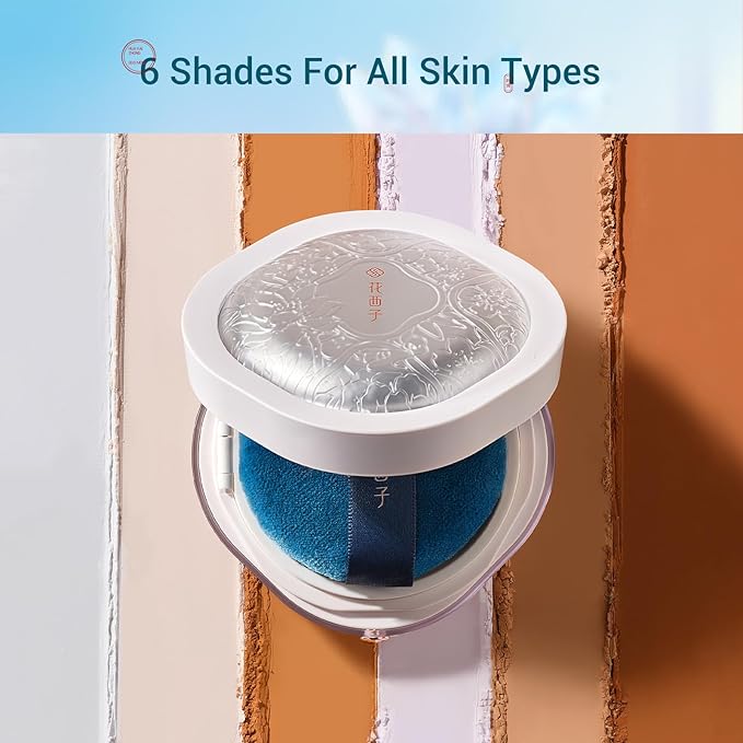 FLORASIS Breathable Loose Setting Powder, Flawless Jade Lightweight Long-Lasting Makeup Powder for Face (08 Amber)-VivaGrace Women