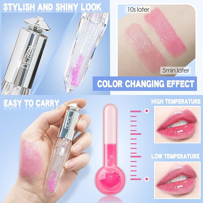 Color Changing Clear Liquid Blush for Cheeks and Lips, Moisturizing Multi-use Rouge Blush Gel, Magic Tinted Balm Waterproof Transparent Cream Liquid Blush, Glossy Shiny Finish Korean Blush Makeup -5ml-VivaGrace Women