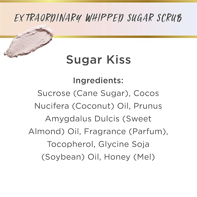 LALICIOUS Extraordinary Sugar Kiss Sugar Scrub, Exfoliating Body Scrub with Coconut Oil & Honey, Moisturizing Body Exfoliator for Glowing Radiant Hydrating Skin, Zero Greasy, No Parabens - 16oz-VivaGrace Women
