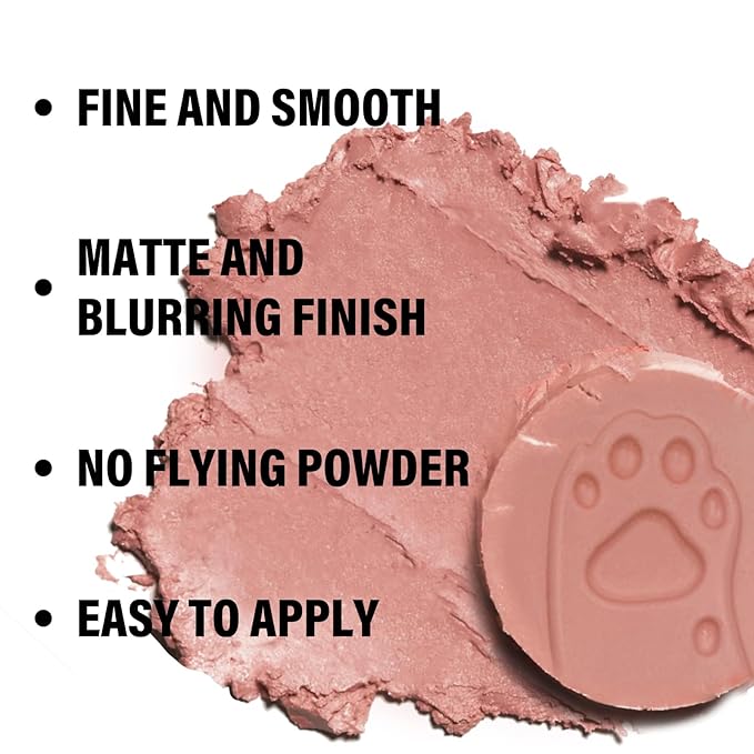 Boobeen Matte Blush Palette for Cheek, Pink Blush Cream, High Pigment Blush, Blendable Face Blusher for Confident Natural Makeup-VivaGrace Women