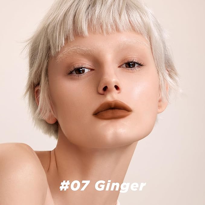 ITY Velvet Matte Finish Lip Stain-Mousse Textured Lip Clay, Orange Shade, Conceals Lip Lines, Rich Pigment Lip Tint Lipsticks, 0.14 oz (4g) in Ginger-VivaGrace Women