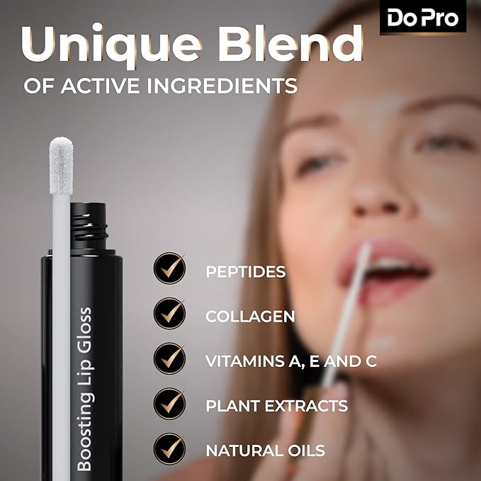 Gentle Lip Lift Stick Boost-In - Plumper Stick with Anti-Aging Stimulating Roller, Plumping Lip Stick with Hyaluronic Acid, Collagen, Vitamin C & E - Volumizing & Hydrating Lip Plumping Serum - 5ml-VivaGrace Women