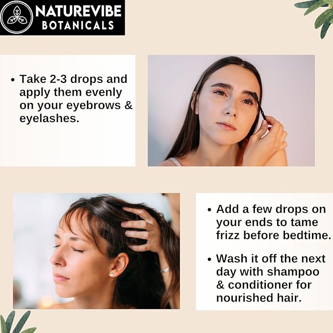 Naturevibe Botanicals Castor Rosemary Oil 32 Ounces | 100% Pure and Natural | Great for Skin Care and Hair Care-VivaGrace Women