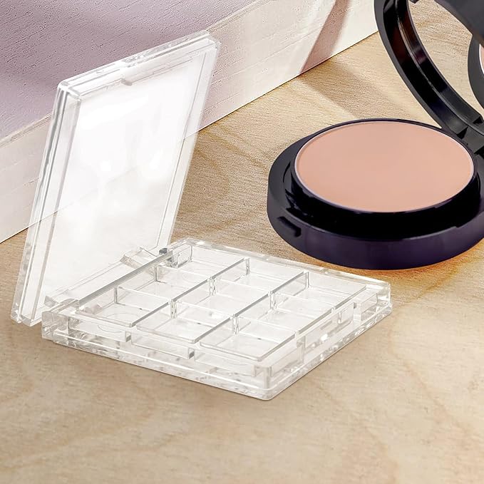 2pcs Empty Lipstick Palette Clear Lipstick Case Mini Highlighters Cross Body Bag Portable Makeup Organizer Storage Cases Sample Eye Shadow Plastic Empty Bracket Travel-VivaGrace Women