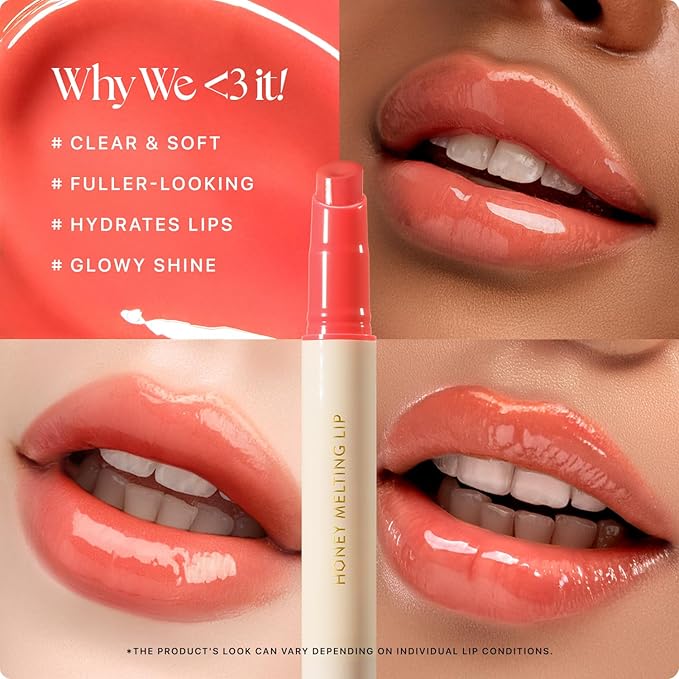 Nature Republic HONEY MELTING LIP (10 PEACH) SOFT LIP STICK, Hydrating Gloss, Moisturizing balms, Sheer tint, Shine & Glowy Finish, korean make up-VivaGrace Women