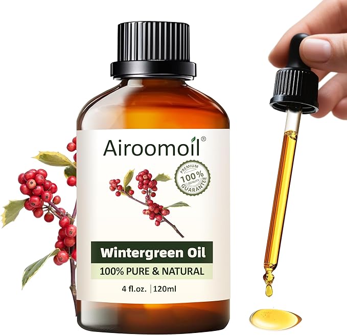 Pure Wintergreen Essential Oil, 100% Pure Natural Wintergreen Essential Oil, Premium Grade Essential Oils for Diffusers for Home, Skin, Care Massage, Soap Make, Aromatherapy, 4 Fl Oz | 120ml-VivaGrace Women