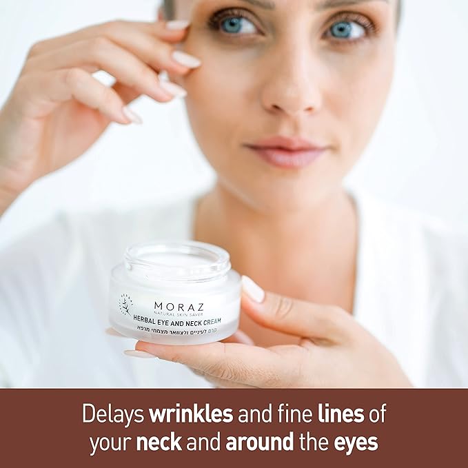 Moraz Herbal Eye and Neck Cream - Pomegranate Moisturizer - Neck and Under Eye Cream - Shea Butter Infused Skin Care - Anti Aging Eye Cream - 1.7 oz-VivaGrace Women