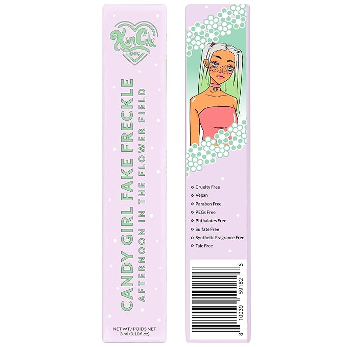 KimChi Chic Beauty Candy Girl Fake Freckle Pen, Natural-Looking and Fast-Drying Faux Freckles Face Makeup, Afternoon In The Flower Field Red-Brown Shade, 0.10 fl oz-VivaGrace Women