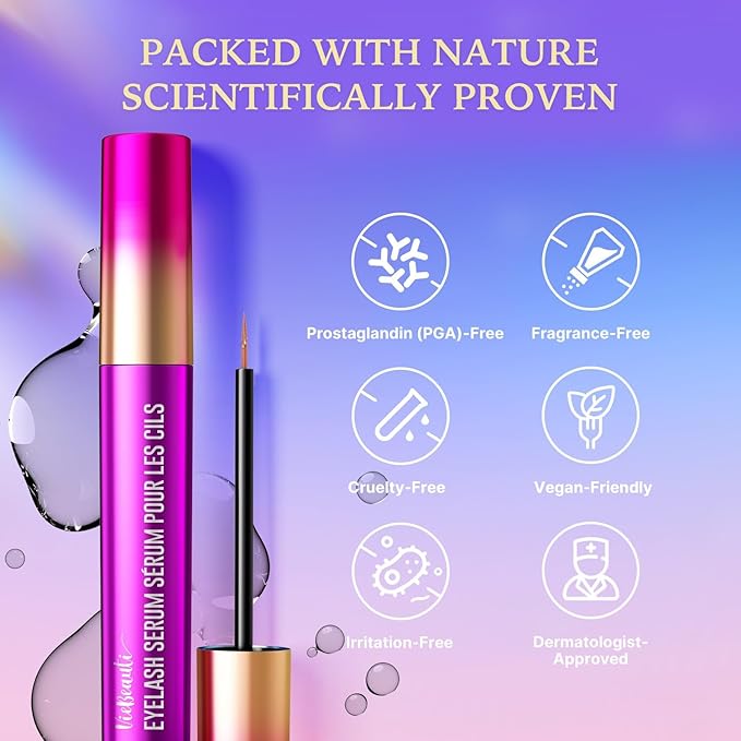 VieBeauti Lash Serum for Eyelash Growth: Eyelash Growth Serum with Advanced Formula to Boost Longer Fuller and Thicker Looking Lashes - Vegan & Cruelty-Free for Sensitive Eyes 3mL-VivaGrace Women