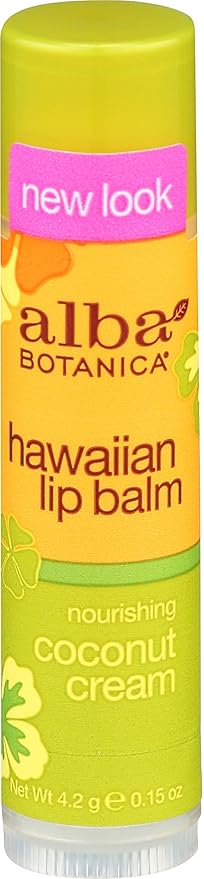 Alba Botanica Hawaiian Coconut Cream Lip Balm, 0.15 oz-VivaGrace Women