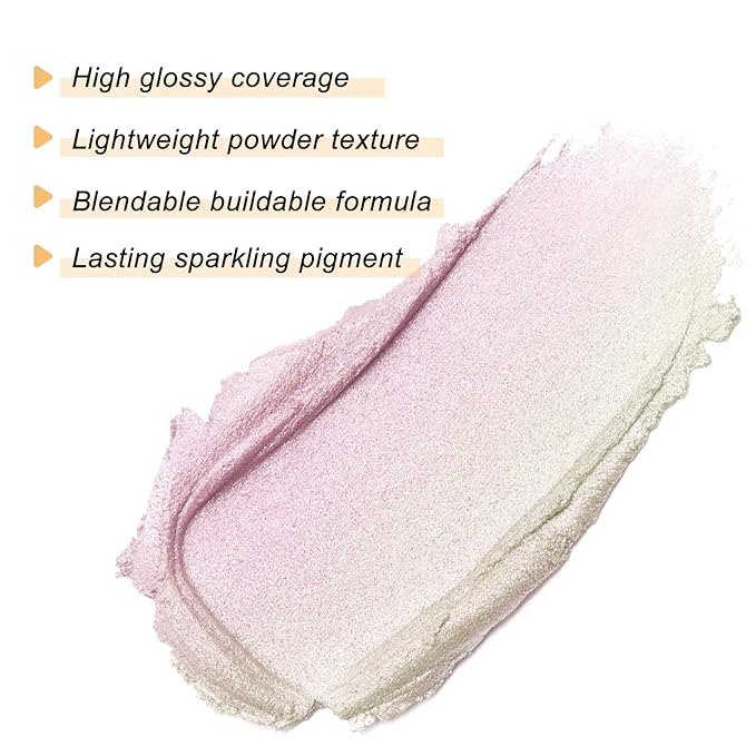 Boobeen Highlighter Makeup Palette, Long Lasting Glow Shimmer Illuminator Contour Powder for Face Radiant Glow-VivaGrace Women