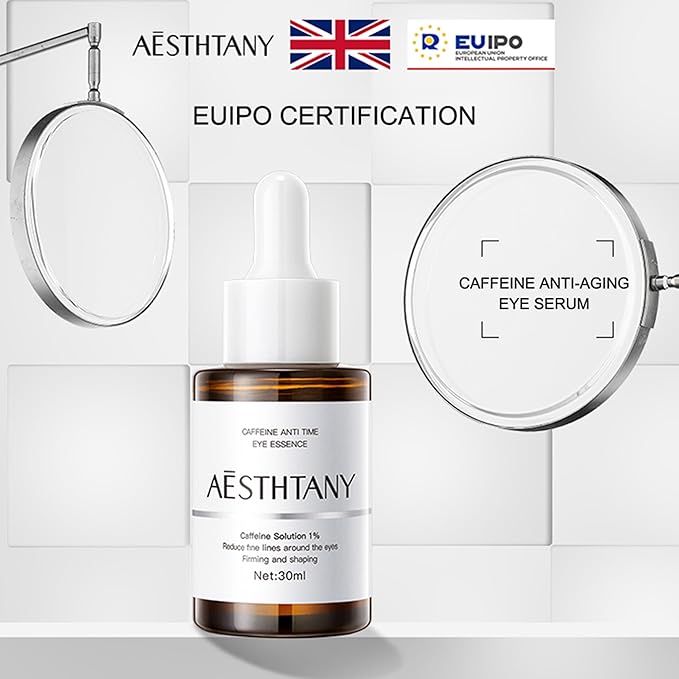 Caffeine Niacinamide Organic Carnosine Serum 1 Fl Oz / 30ml Reduce fne lines around the eyesFirming and shaping Anti-Aging,Moisturizing, Anti-Wrinkle Eye Serum - Skin Repair (Caffeine)-VivaGrace Women