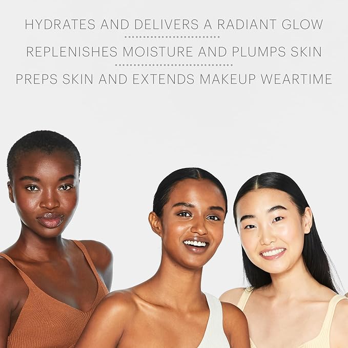 Glo Skin Beauty Hydrating Primer with Hyaluronic Acid - Replenish Moisture and Plump Skin for Smoother Makeup Application, for Dry + Dehydrated Skin, Dewy Finish-VivaGrace Women