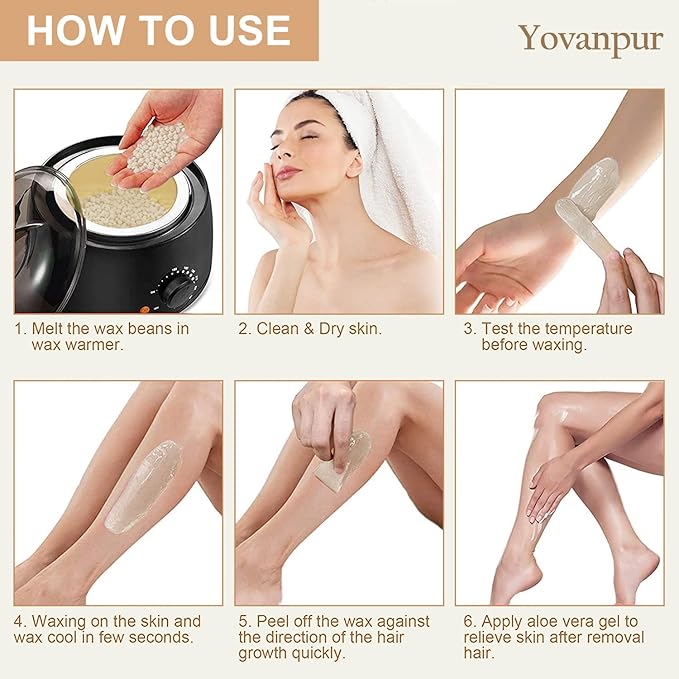 Hard Wax Beads for Hair Removal, Wax Beans for Sensitive Skin, 300g (10 Oz)/bag (Coconut), Unisex, Full Body Waxing, Painless and Effective for Sensitive Skin Hair Removal-VivaGrace Women