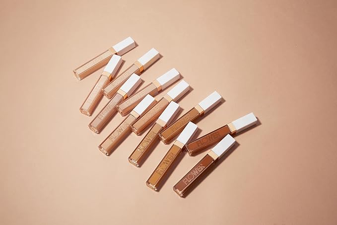 FLOWER BEAUTY By Drew Barrymore Light Illusion Full Coverage Concealer - Diffuse Dark Under Eye Circles + Blurs Blemishes - Weightless Formula + Crease Proof Makeup (Mocha)-VivaGrace Women