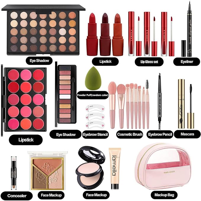 All In One Full Makeup Kit for Women,Professional Makeup kit,Multipurpose Makeup Sets, Beginners and Professionals Alike-VivaGrace Women