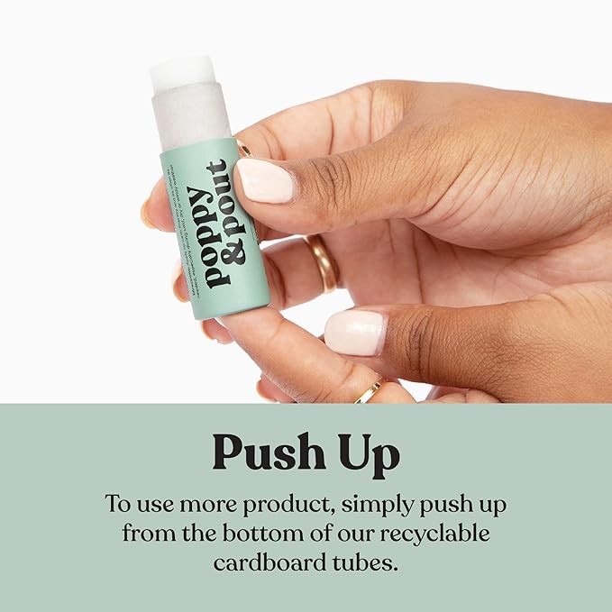 Jumbo Lip Balm Gift Set (3-Pack, Top Flavors) | Poppy & Pout All Natural Lip Balms & Moisturizers | Hydrates with Beeswax, Vitamin E, Organic Coconut Oil | Cruelty-Free | Recyclable Cardboard Tube-VivaGrace Women