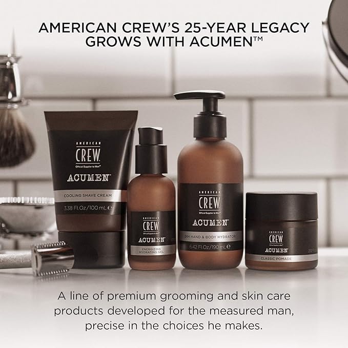 American Crew Men's Moisturizing Gel and Essential Travel Kit with Shampoo, Shave Cream, Gel by American Crew Acumen-VivaGrace Women