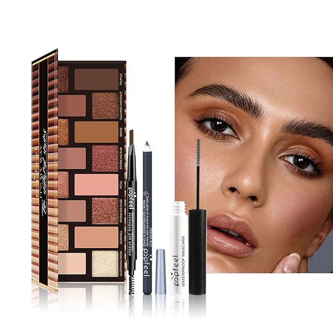 All in One Makeup Kit, Full Starter Essential Makeup Kit for Women Beginners Includes Eyeshadow Palette Lipstick Mascara Eyebrow Pencil Concealer Brush Set-VivaGrace Women