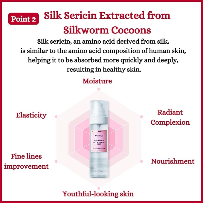 [DermaFi] Red Camellia Cell Activating Mist Facial Toner Spray (3.38 fl oz/100ml)-VivaGrace Women