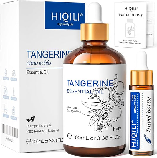 HIQILI 100ML Tangerine Essential Oil, Skin Care, Hair Care, Air Purification, Can be Added to Body Lotion, Shampoos, Diffusers Use - 3.38 Fl Oz-VivaGrace Women