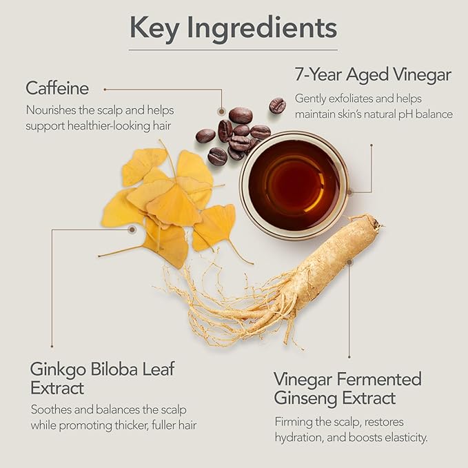 107 Clarifying Shampoo - Purifying Shampoo for Build Up, Dirt, Oil, Itchy, Dry Scalp – Fermented Vinegar & Ginseng for Refreshed & Revitalized Scalp - Paraben, Phthalate and Sulfate Free (16.9 oz)-VivaGrace Women