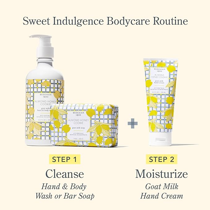 Beekman 1802 Goat Milk Hand Wash, Almond Honey Cookie - Scented - 12.5 fl. oz - Cleanses, Nourishes & Hydrates - With Aloe Vera and Jojoba Seed Oil - No Irritation - Good for Sensitive Skin