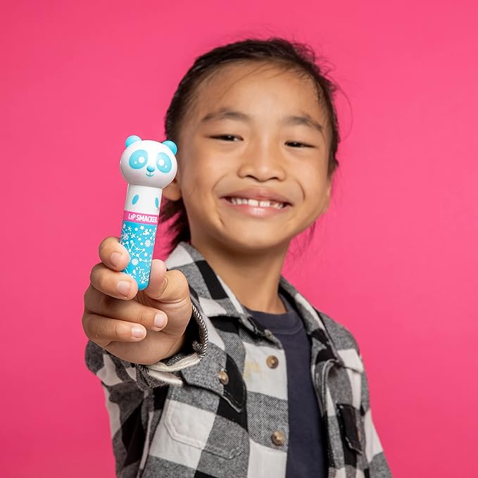 Lip Smacker Lippy Pals Panda Holiday, Flavored Moisturizing & Smoothing Soft Shine Lip Balm, Hydrating & Protecting Fun Tasty Flavors, Cruelty-Free & Vegan - Eggnog-VivaGrace Women