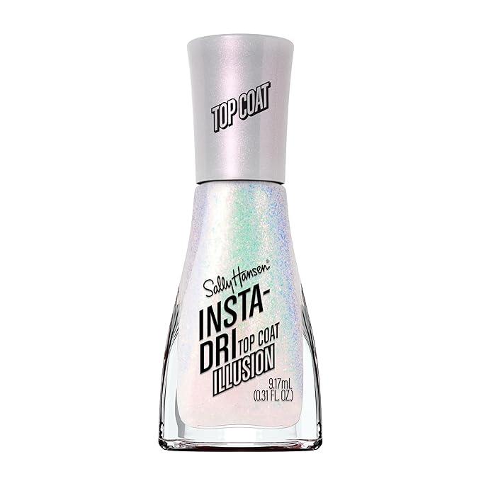 Sally Hansen Insta-Dri, Illusion, Quick Dry, Long Lasting, Sheer, Shimmery White Nail Polish