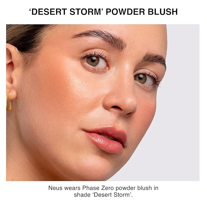Makeup Powder Blusher - "Desert Storm" - 4g / 0.141 oz - Full Coverage, Natural Blush - Soft, Buildable Pink, Coral, Peach & Golden Hues-VivaGrace Women