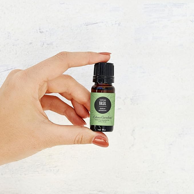 Edens Garden Basil- Lemon Essential Oil- 100% Pure Premium Grade, Undiluted, Natural, Therapeutic, Aromatherapy, The Best for Diffuser, Candle, Laundry, Humidifiers 30 ml (1 fl oz)-VivaGrace Women
