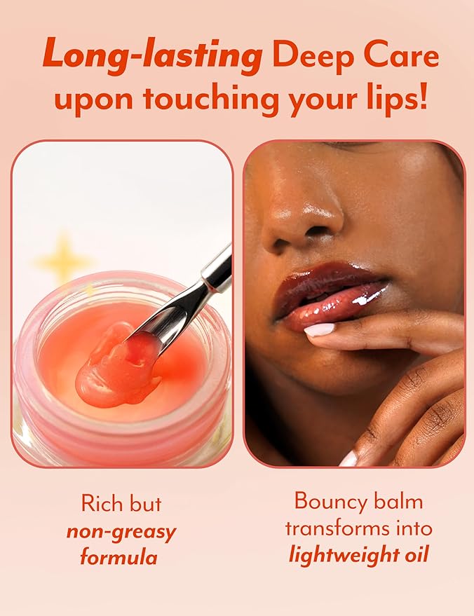 SelfBeauty Lip Mask - Rosehip & Collagen, Vegan Lip Balm, Lip Moisturizer, Overnight Hydrating Lip Treatment with Collagen Peptide, Lip Scrub Exfoliator Intensive Lip Repair, 0.51fl.oz-VivaGrace Women