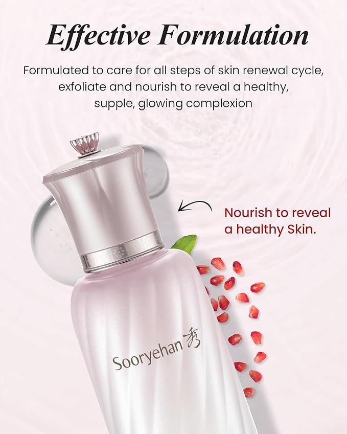 Sooryehan Ultimate Pomegranate (Ampoule Set, 1.9fl oz) - Skin Elasticity, Reduced Wrinkles & Skin Tone Improvement, Elastin, Vitamin C, Adenosine & Niacinamide-VivaGrace Women
