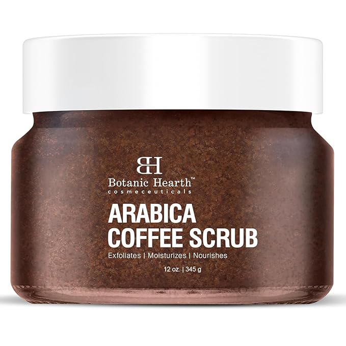 Botanic Hearth Arabica Coffee Body Scrub Exfoliating Body Scrub Act As Body Exfoliator & Helps With Moisturizing Skin, Acne, Cellulite, Dead Skin Scars, Wrinkles 12 Oz-VivaGrace Women