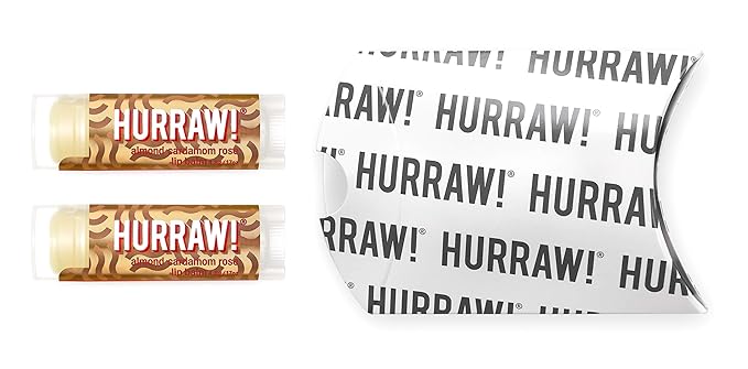 Hurraw! Almond, Cardamom, Rose (Vata) Lip Balm, 2 Pack: Organic, Certified Vegan, Cruelty and Gluten Free. Non-GMO, 100% Natural Ingredients. Bee, Shea, Soy and Palm Free. Made in USA-VivaGrace Women