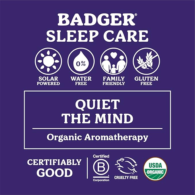 Badger - Sleep Balm, Lavender & Bergamot, Natural Sleep Balm, Scented Relaxing Balm for Children and Adults, Calming Night Balm, Organic Sleep Balm, 2 oz (2 Pack)-VivaGrace Women